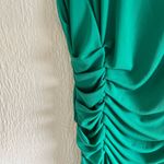 Halston Heritage [] Green Ruched Side Dress-Size medium Photo 5