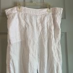 Caslon  Women's L White 100% Linen Summer Fall Long Slacks Pants Trousers Photo 1