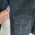 Vintage Middlebrook adult black leather zip jacket‎ padded shoulders — small Photo 6