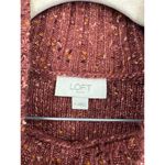 Loft Ann Taylor Mockneck Sweater Women Small Rust Popcorn Knit Long Sleeve Photo 2