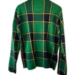 Rachel Zoe Green Plaid Warm Pullover Mock Neck Sweater Women's XL Photo 0