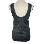 prAna Medium Zawn Fitted Tank Top Herringbone Scoop Neck Stretch Charcoal Marled Photo 3