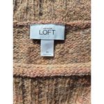 Ann Taylor LOFT M Lightweight Heathered Neutral Beige Half Sleeve Mohair Blend Sweater Photo 2