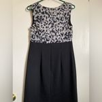 🌞Alyx Black Leopard Drape Neck Sleeveless Shift Dress Size 6 Photo 5