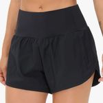 THE GYM PEOPLE High Waisted Running Shorts Size L Black New With Tag Size L Photo 1