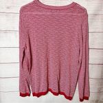 Cathy Daniels  Marley Del Ray Long Sleeve Marled Red Gold Embellishment Button Photo 7