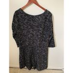 Talbots Dress Womens 16W Black White Marled Fabric Faux Leather Trim Classy Photo 4