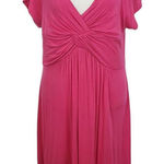 cha cha vente Hot Pink Draped Knit Dress NWT Size XL Fuchsia Wedding Guest Dress Photo 0