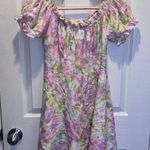 ASTR tie dye pastel off shoulder mini dress Photo 8