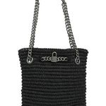 Kurt Geiger  Brixton Small Raffia Black Tote Photo 0