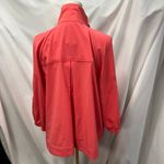 New Chico's Zenergy Sport Novelty Embroidered Jacket Womens Large 2 Coral Preppy Pink Photo 6
