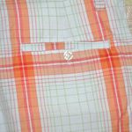 Vintage K.A.D. Clothing Co. Ladies Orange Plaid Long Shorts Size L Retro Summer White Size L Photo 6