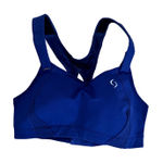 Brooks  Moving Comfort Juno Navy Sports Bra 34D High Impact Adjustable Straps Photo 0