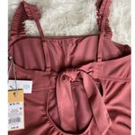 Kona Sol NWT  Square Neck Ruffle One Piece Swim Suit Bathing suit Pink/Mauve  Photo 4