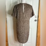 209 WST 38 New York Fuzzy Midi Dress size Large Tan Photo 3