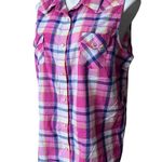 Wrangler Women's Western Plaid Sleeveless Snap Button Shirt, Sz XL Photo 5