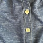 Vintage 70s Leisure Suit Button Jacket Dagger Pointed Collar Blue White S Photo 4