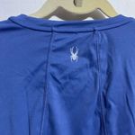 Spyder Active Top Womens Medium Blue Nylon Stretch Side Zip Long Sleeve Pullover Photo 5