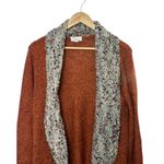 Ponsesa Open Cardigan Sweater Rust Color Nubby Textured Knit Women's Sz XL Orange Photo 1