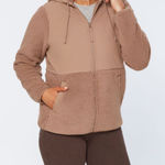 Duluth Trading Co. Softstreme Full Zip Hooded Sherpa Jacket Fleece Coat Plus Brown Size 1X Photo 0