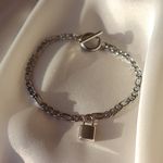 Boutique Silver Lock And Toggle Bracelet Photo 0