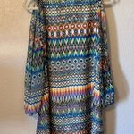 Cowgirl Justice Aztec Shift Long Sleeve Dress Orange Photo 5