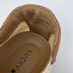 Lucky Luika Knit Sneakers Women's Size 8M Beige Tan Leather‎ Trim Slip On Photo 14
