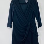 Adrianna Papell  Draped Cascading Jumpsuit Black Draped Size 6 Cocktail Classic Photo 6