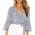 Tularosa  Revolve Estelle Cotton Top in Deep Blue Size S Photo 12