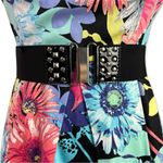 Candie's  1990s New With Tags Floral Strappy Mini Dress with Belt Photo 2