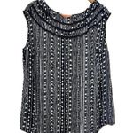 Modcloth Top Shirt Plus Sz 1X Blue White Stripe Shoulder Buttons Sleeveless EUC Photo 0