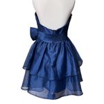 Blue Short Formal Dress Size 12 Corset Top Fit & Flair Layer Skirt Noir Lazaro Photo 1