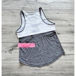 Under Armour Flashy 2-in-1 Tank Carbon Heather Cut-Outs Cutouts Mesh Layered Top Photo 4