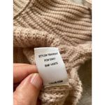 Lulus Turtleneck Beige Knit Sweater Womens Cowl Neck Long Sleeve Cropped Size S Photo 2