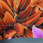 Handmade Muumuu Dress Vibrant Floral Puffed Sleeve Lily Midi Sequin Woven Detail Size M Photo 6