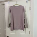Aerie Pink and Cream Crew Neck Sweater Relaxed Fit Photo 1
