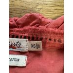 Faherty Willa Blouse Organic Cotton Women XS Peasant Top Shirt Puff Sleeve Coral Photo 3