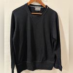 Monrow Supersoft Sweatshirt Women's Black Crew Neck Long Sleeve Medium Photo 0