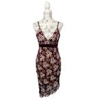 Bardot Dahlia Floral Lace Purple V Neck Asymmetrical High Lo Dress Size 4 NWT Photo 5