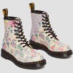 Dr. Martens  1460 Floral Lace Up Boots, Floral Beige, Size 5 New w/o Box Photo 0