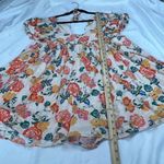 Storia Multi Floral Babydoll Style Pocketed Flutter Sleeve Romper Sz XL Women’s Photo 4