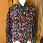 Who What Wear  Bright Floral Bow Top Photo 6