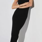 VICI Collection Elevated Ribbed Knit Midi Dress - Black/White / S Photo 0