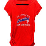 Soft As A Grape Phillies‎ Matternity Shirt Size M Fans Philadelphia MLB Baseball Funny Photo 0
