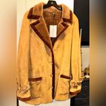 Salvatore Ferragamo NWT  Made In Italy, Suede Leather Lambs Shearling Jacket Photo 1