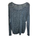 One World  Sweater Women's Size Large knit lace lightweight long sleeve blue Photo 1