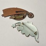 Handmade Handcrafted Angel Brooch Pins Lot Of 2 Enamel Photo 8