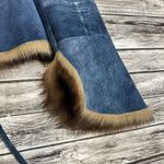 Gold East Spain Women's Vintage VTG Suede Leather Jacket M Med Medium Blue Brown Photo 9