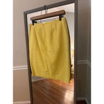 Loft Yellow Linen Blend Pencil Skirt Women’s Size 8 Classic Work Office Career Photo 1