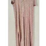 POL Boutique Boho Marrakesh Hooded Dress Summer A-Line Brown Dusty PInk Large Photo 0